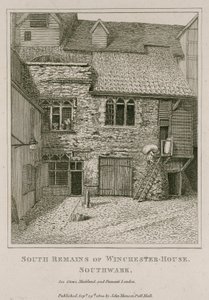 Sul permanece da casa de Winchester, Southwark de English School