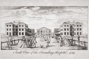 Vista sul do Hospital Foundling, Londres, 1749 de English School