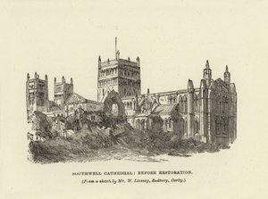 Catedral de Southwell, antes da restauração de English School