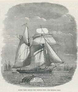 Navio espanhol chegando com fruta do Natal de English School