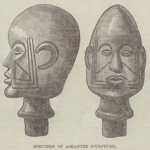 Espécimen de Escultura Ashantee (gravura) de English School