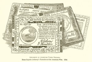 Espécimes de dólares de papel americanos de English School
