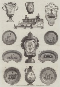 Espécimes da Colecção de Cerâmica de M Champfleury, Ilustração da Revolução Francesa (gravura) de English School