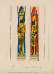 Espécimes de pintura da capela de St Stephens de English School