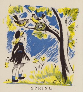 primavera (litografia a cores) de English School