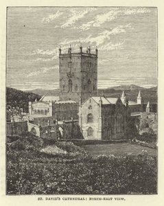 Catedral de St Davids, vista nordeste de English School