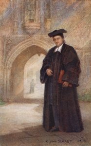 São Edmundo Campion: Bld Edmund Campion em vestes de Proctor, com a porta de entrada do St John