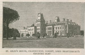 Casa de St Giless, Cranbourne, Dorset, assento do país do senhor Shaftesburys de English School