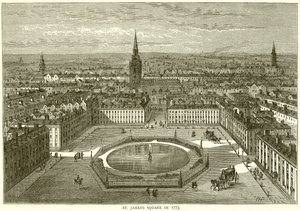 Praça St. Jamess em 1773 de English School