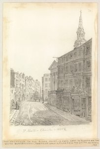 Igreja de São Martinho em 1825 de English School