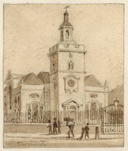St Mary, Whitechapel, Londres (wc no papel) de English School