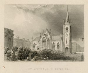 St, michaels, igreja, chester, quadrado de English School