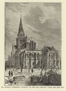 St Mungos Cathedral, Glasgow, no século passado, do East End de English School