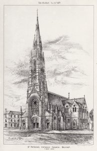 Igreja Católica de São Patrício, Belfast (gravura) de English School