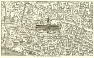 St. Pauls e sua vizinhança, época de Henrique VIII de English School