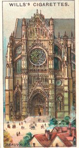 Catedral de São Pedro, Beauvais (litografia a cores) de English School