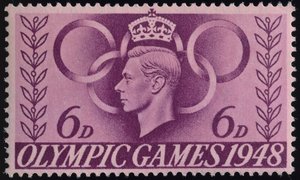 Carimbo a comemorar os Jogos Olímpicos de Londres de 1948 de English School
