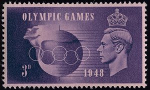 Carimbo a comemorar os Jogos Olímpicos de Londres de 1948 de English School