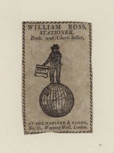 Papelaria, William Ross, cartão de comércio de English School