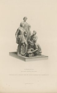 Estátua representando comércio que adorna o Albert Memorial de English School