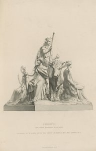Estátua representando a Europa, que adorna o Albert Memorial de English School