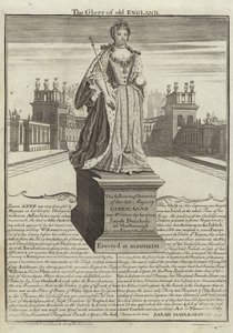 Estátua de anne, rainha da grã-bretanha de English School