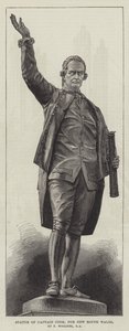 Estátua do Capitão Cook, para Nova Gales do Sul, por T Woolner, RA (gravação) de English School