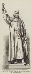 Estátua de Richard Baxter, o Divino Puritano, em Kidderminster (gravura) de English School
