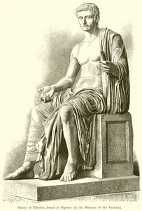 Estátua de Tibério, encontrada em Piperno de English School