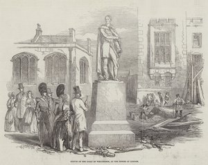 Estátua do Duque de Wellington, na Torre de Londres (gravura) de English School