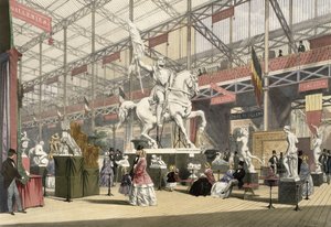 Estátuas na secção belga da Grande Exposição de 1851, de Dickinson