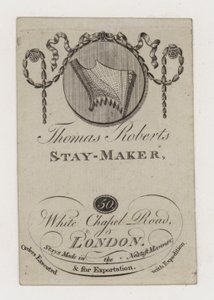Fique Fabricante, Thomas Roberts, cartão de comércio de English School
