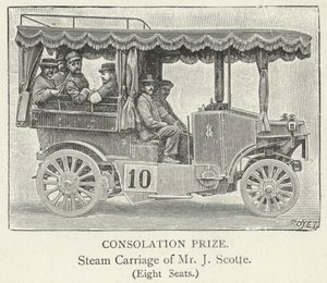 Transporte a vapor do Sr. J Scotte de English School