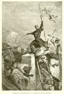 Tomada de Constantinopla por Baldwin, conde de Flandres de English School
