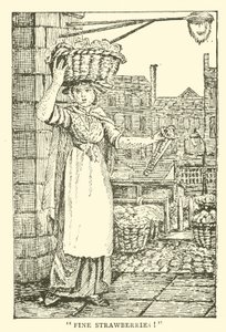 Vendedor de morangos (xilogravura) de English School