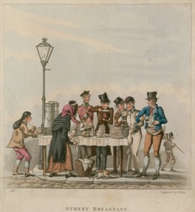 Café da manhã na rua; desenho animado de English School