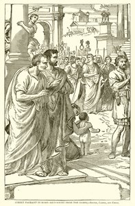 Concurso de rua em Roma - retornando dos jogos .-- Brutus, Cassius e César de English School