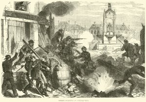 Brigas de rua em Chateaudun, outubro de 1870 de English School