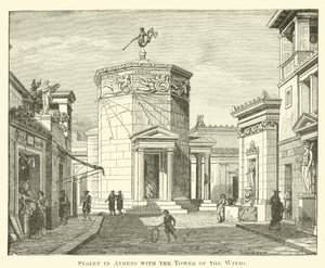 Rua de Atenas com a Torre dos Ventos (gravura) de English School