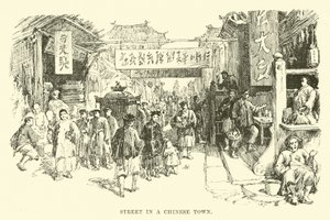 Rua em uma cidade chinesa de English School