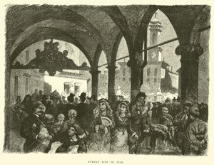 Vida de rua em Pisa de English School
