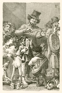 Músico de rua, que imita as notas dos pássaros ingleses comuns de English School