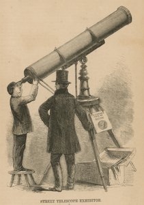 Expositor de telescópio de rua de English School