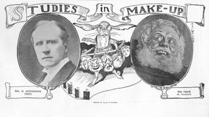 Estudos em maquiagem, ilustração de The King, 1 de junho de 1901 de English School