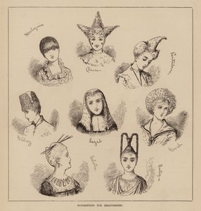 Sugestões para toucados (gravura) de English School
