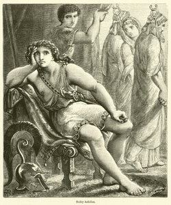 Sulky Achilles (gravura) de English School