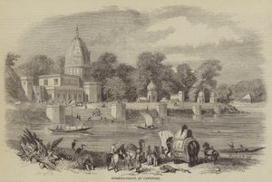 Surseya-Ghaut em Cawnpore (gravura) de English School