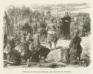 Suecos em oração antes da Batalha de Lutzen