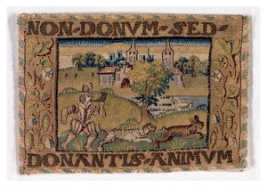 Painel de tapeçaria representando cena de caça, feito possivelmente em Sheldon, Inglaterra, c.1600-25 (lã) de English School