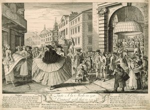 Prove a la mode em 1748 comparado com aquele em 1711 de English School